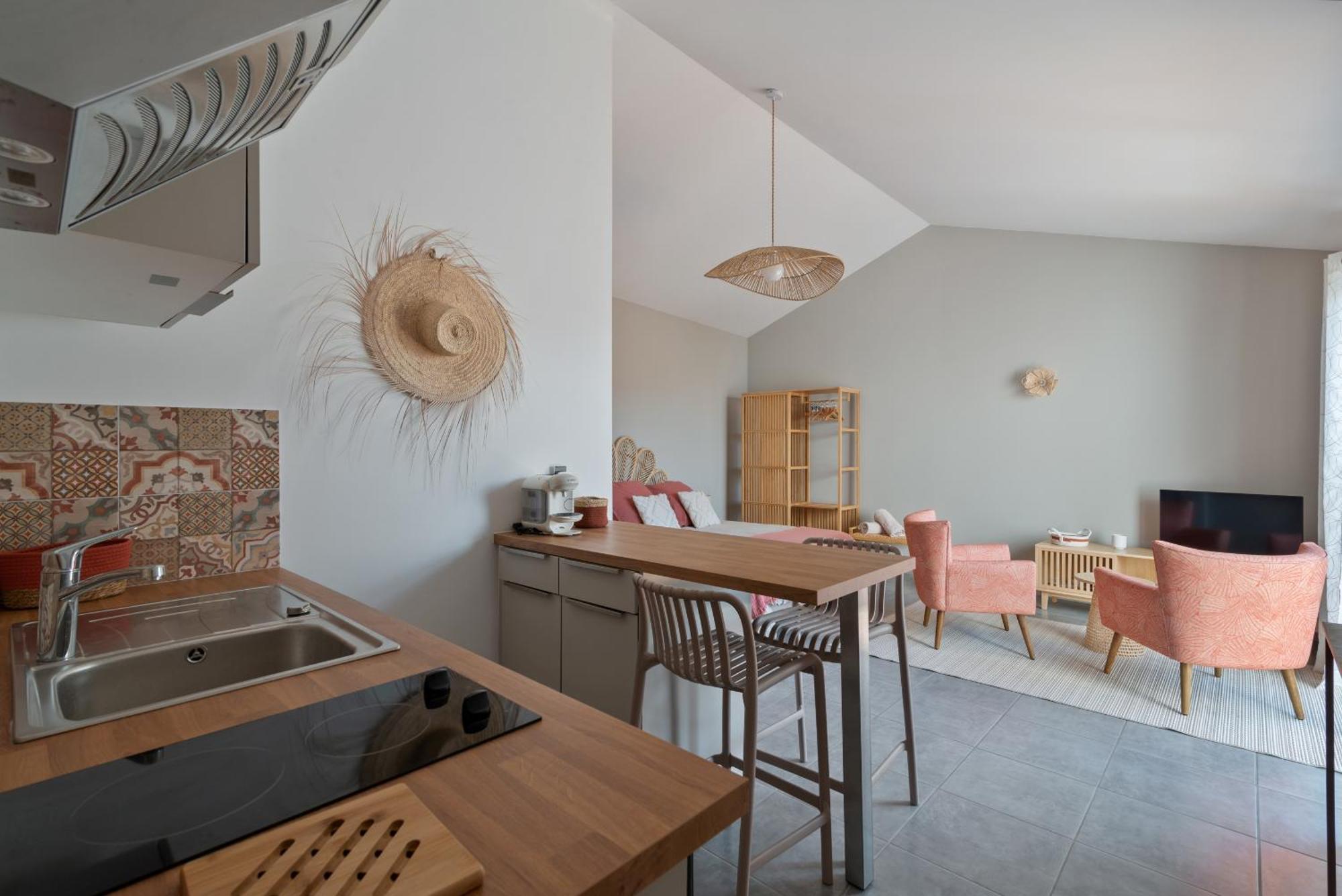 Studio Cocon Enea Bidart, Terrasse Et Parking Buitenkant foto